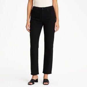 NYDJ Black Straight Leg Jeans Womens Size 6 Minimalist Workwear